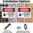 (2 Pack) OSHA Danger Sign, Electrical Equipment Keep Out, 10 Inch X 7 Inch Aluminum Metal Signs