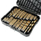 230 Pcs Titanium Coated Drill Bit Set, 135° Tip High Speed Steel Twist Drill Kit for Iron, Aluminum, Wood, and Plastic