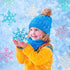 Zonon 48 Pcs Snowflake Cutouts Decorations, Winter Christmas Paper Cutouts with Glue Points for Home Office Decor