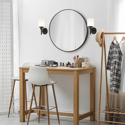 588210 1-Light Dimmable Design House Aubrey Transitional Indoor Wall Light Frosted Glass for Hallway Foyer Bathroom