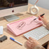 Garood Desktop Whiteboard with Storage, Pink Board, Dry Erase Board, Glass Desktop White Board, Phone Tablet Holder,
