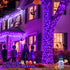 JMEXSUSS Purple Halloween Lights Clear Wire, 66ft 200 LED Purple String Lights, Indoor Outdoor Waterproof for Christmas