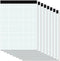 Graph Paper Pads, 8.5 x 11, 8 Pack, 4x4 Quad Grid, 30 Sheets/Pad, Easy Tear Off Design, White