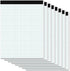 Graph Paper Pads, 8.5 x 11, 8 Pack, 4x4 Quad Grid, 30 Sheets/Pad, Easy Tear Off Design, White