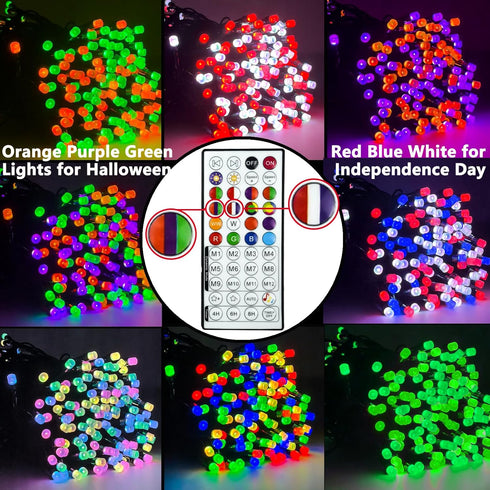 66 200 YIQU Smart Color Changing Halloween Lights, FT LED RGB Christmas String Lights with Remote App Control & Timer