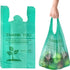 KitchenDine Eco Green Plastic Bags - 100 Count Biodegradable Shopping Bags-Thank You -