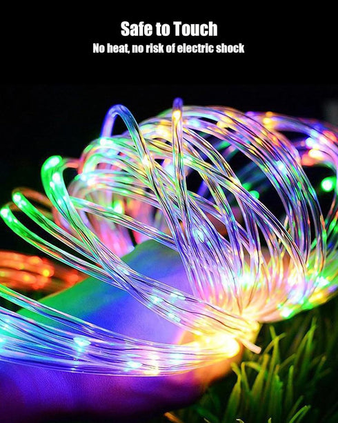 66ft 200 16 8 LED Waterproof String Lights, Color Changing Outdoor/Indoor Rope Lights Plug in with Remote, Colors