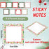 Whaline 9Pcs Christmas Sticky Notes, Red Green Christmas Elements Design for Holiday Home Office Classroom Supplies