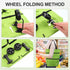 66lb MECCANIXITY Folding Shopping Bag with Wheels Reusable Collapsible Grocery Cart Foldable Trolley Bag Rolling Duffle