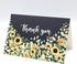 4x6 20-Pack) Gooji Sunflower Thank You Cards (Bulk Navy Blue Envelopes