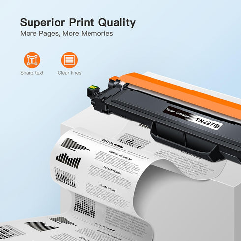 E-Z Ink Compatible Toner Cartridge Replacement for Brother TN227 TN-227BK to use with MFC-L3770CDW HL-L3230CDW Printer