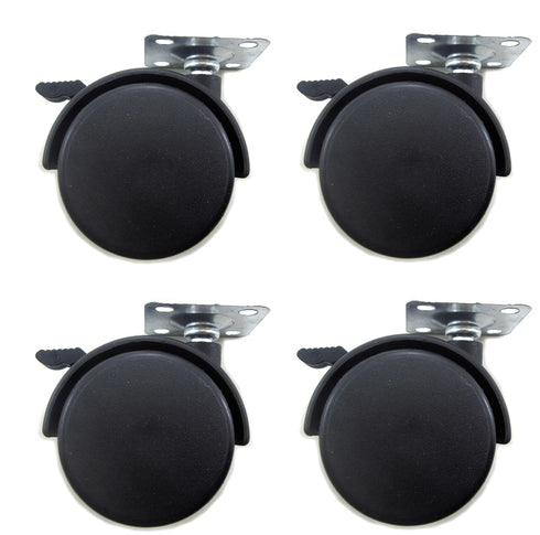 Hnfshop Set of 4 Pcs Furniture Swivel Caster/Wheel Replacement Part for Chair/Table (Dia 1.5 inches)