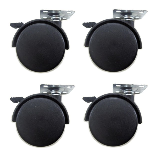 Hnfshop Set of 4 Pcs Furniture Swivel Caster/Wheel Replacement Part for Chair/Table (Dia 1.5 inches)