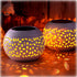 2 Pcs Solar Table Lantern Outdoor Waterproof Flickering Flame Solar Powered LED