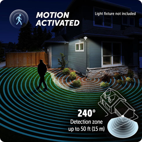 Globe Electric Wired Motion Sensor Flood Light Replacement for Outdoor Security