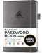Clever Fox Password Book with Alphabetical Tabs, Internet Address Organizer Logbook, Medium Password Keeper for Website