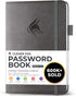 Clever Fox Password Book with Alphabetical Tabs, Internet Address Organizer Logbook, Medium Password Keeper for Website