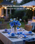 24 Pack Amagic Blue Flameless LED Tea Lights Candles Battery Operated, Electric Fake Tealight Candles for Wedding