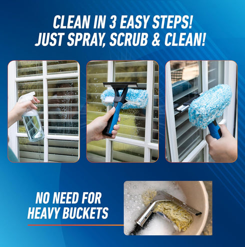 12 oz, Ammonia-Free, 8 Unger Professional Streak-Free EasyGlide Glass Cleaner Concentrate, Makes Gallons of Solution