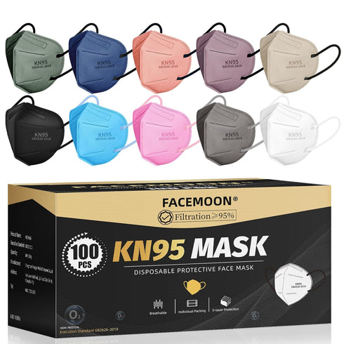 KN95 Face Masks Adults Disposable - 100 Pack KN95 Masks Protective Comfortable