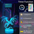 3D 16 4 Dimmable, Dragon Night Light, Dragon Gifts, Illusion Lamp with Colors Changing, Timer, Flash Modes and Kids