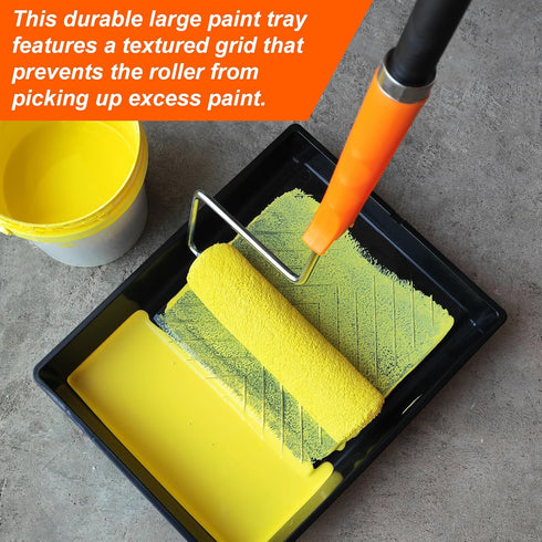 (3 9" 4" 12-Piece King Origin Paint Roller Kit with Extension Pole ft), & Paint Rollers, Frame, Tray - Paint Supplies
