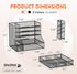 DALTACK Mesh Desk Organizer, 5-Tier Paper Letter Tray with File Holder, Pen Holder & Sliding Drawer for Office