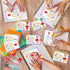 CZWZ 30 Set 4-in-1 30 Cute Multicolor Pens in One Fun Pens Bulk with Gift Cards for Kindergarten Party End of Year