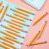 Chivao 288 Pieces Golf Mini Pencils, Half Pencils with Eraser, #2 HB, Pre Sharpened, 4 Inch, Yellow