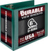 Samsill Durable 6 Inch Locking D Ring Binder, Made in The USA, Customizable Clear View Cover, Green, Holds 1225 Pages