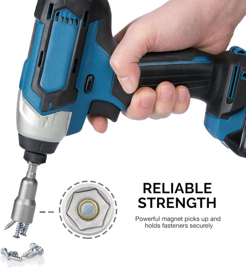 NEIKO 10065A 1/4 Hex Shank Magnetic Power Impact Nut Driver Set, 8 Piece Tool Set, Professional Grade