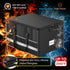 ENGPOW File Box with Lock, Fireproof Document Storage Organizer Box with Inserts for Hanging Letter and Legal Folders