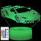i-CHONY Sport Car Night Light,Race Car 3D Optical Illusion Lamp,with Remote &
