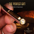 Scriveiner Silver Chrome Ballpoint Pen - Stunning Luxury Pen with 24K Gold Finish, Schmidt Black Refill, Best Gift Set