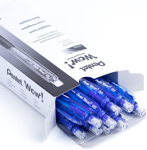 Pentel Wow Mechanical Pencil, 0.5mm, Blue Barrel, Box of 12 (AL405C)