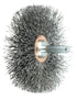 Weiler 17616 3" Narrow Face Crimped Wire Wheel, .0118" Steel Fill, 1/4" Stem, Stem-Mounted, Made in the USA