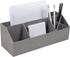 BIGSO BOX OF SWEDEN Elisa Desktop Organizer, Durable Office Supplies Organizer with 7 Compartments, Grey
