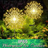 Set of 2 Outdoor Solar Decorative Lights with 210 LEDs, Waterproof Firework Lights for Garden and Pathway