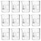 EISCO 12PK Beakers, 10ml Low Form with Spout, White Graduations, Borosilicate 3.3 Glass