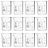 EISCO 12PK Beakers, 10ml Low Form with Spout, White Graduations, Borosilicate 3.3 Glass