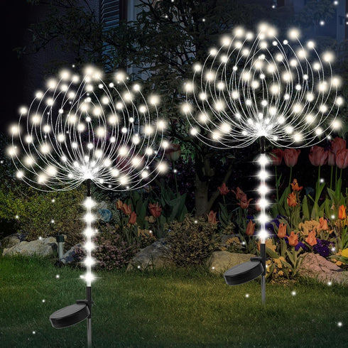 TYASDBA Garden Decor Solar Lights Outdoor,155LED 8 lighting modes pole light Waterproof White