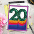 The Best Card Company Jumbo for 20th Milestone Anniversary, 8.5 x 11, Big 20 Years of Marriage