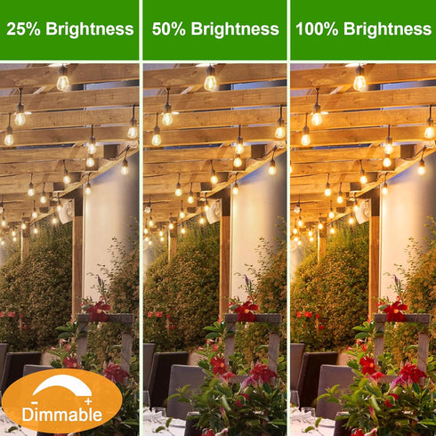 15 Pack Dimmable LED S14 Replacement Light Bulbs, 1W Vintage Edison, E26 Base, 2200K Warm White