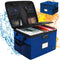 DEEGO Fireproof Document Box, Water-Resistant File Organizer Box with Lock, Portable Document Safe for Home Office
