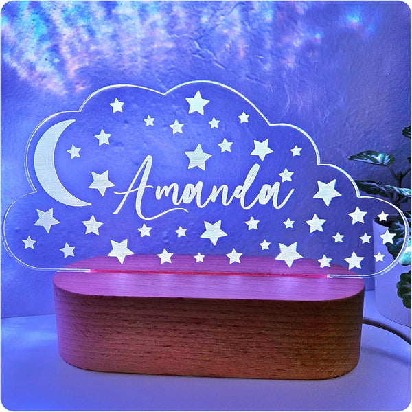 Personalized Night Light | Custom Nightlight for Kids | Nursery Baby Room