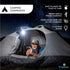 PRAANA 3-in-1 5000mAh 7W Solar Survival Kit, Emergency Flashlight with USB-C Power Bank & Solar Panel for Power