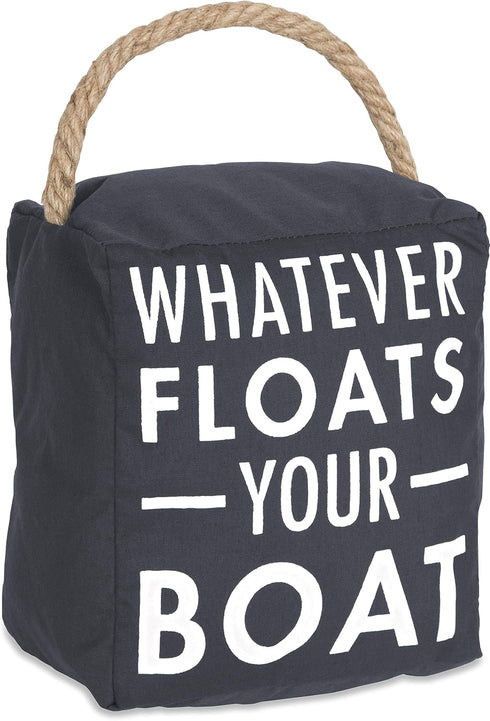Pavilion Gift Company Whatever Floats Your Boat Dark Gray Door Stopper, Grey,