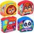 4 Pack Soft Small Board Books in Russian Language About Animals, Cars