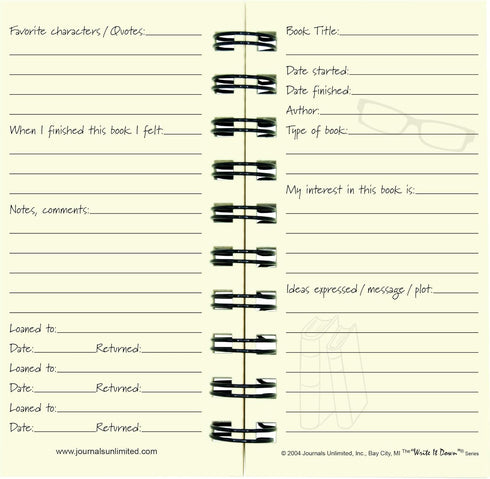 Write it Down Series by Journals Unlimited, Guided Journal, Books I've Read, Mini-Size 3”x5.5”