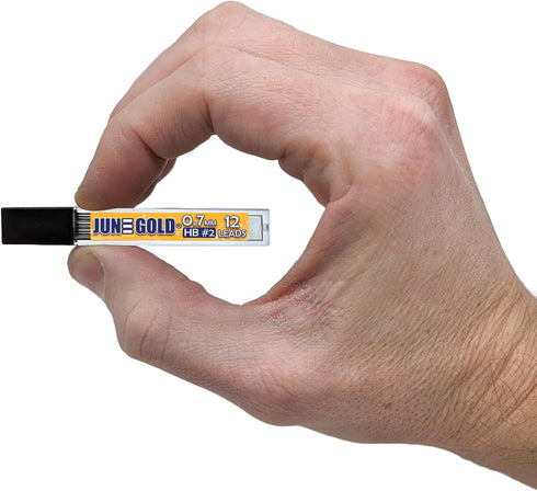 June Gold 864 Pieces, 0.7mm HB #2 Lead Refills, 72 Dispensers, Medium Thickness